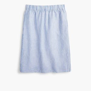 JCREW Pull-on Skirt with Blue and White Stripes